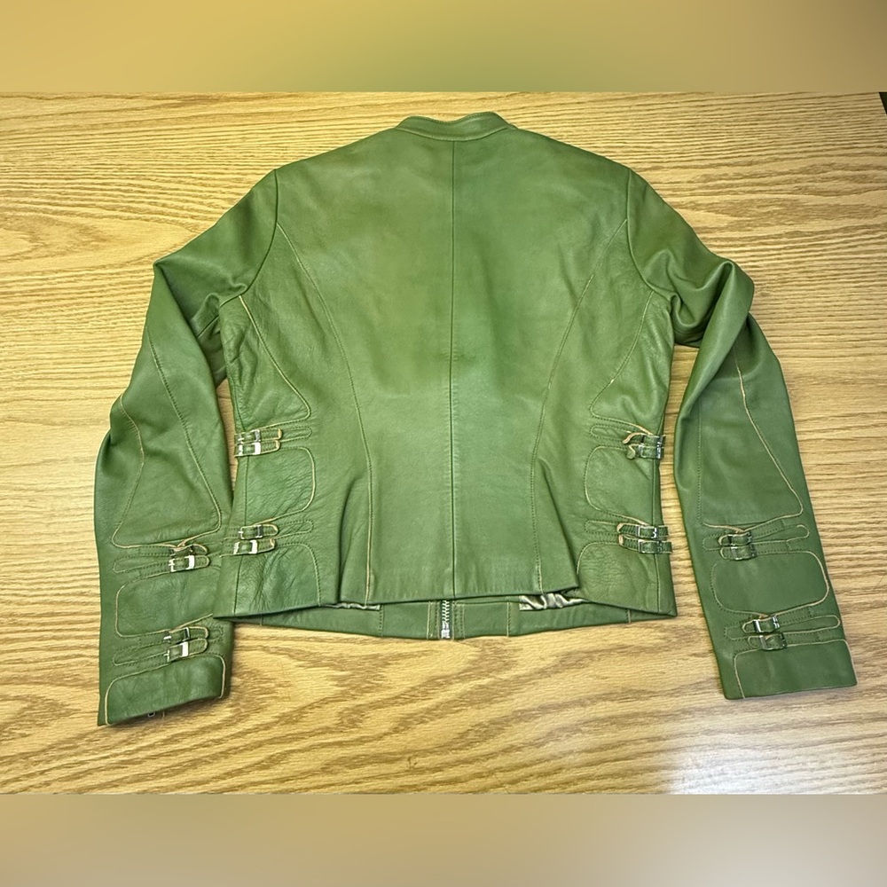 Cache Olive Green Leather Jacket - image 5